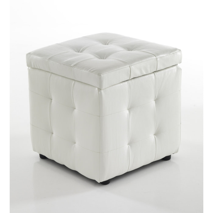 Oresteluchetta Pouf contenitore KILLEEN bianco