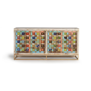 Aparador de Madera de Mango Estilo Vintage Moderno