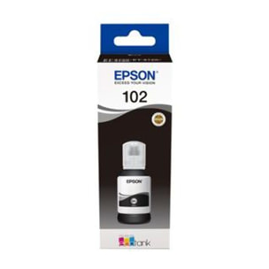 Cartouche d'encre EPSON Bouteille d'Encre Ecotank 102 Noire (Pigmentée) - C13T03R140