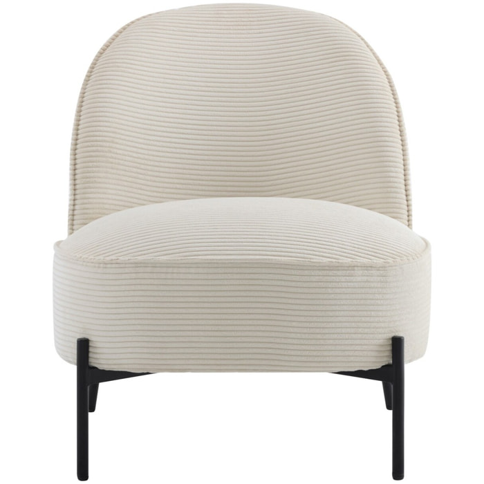 Fauteuil en velours côtelé - BASILE