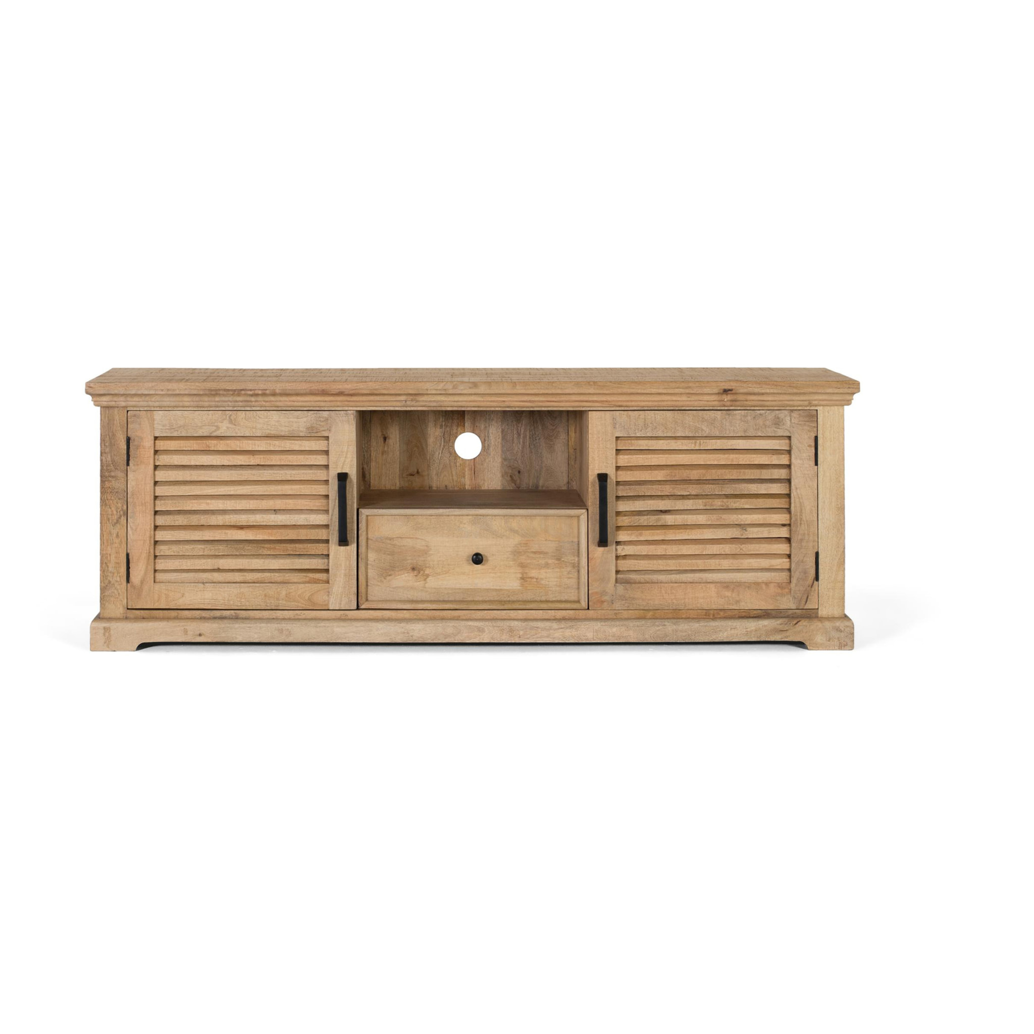 Mueble TV de Madera de Mango 170 Cm Estilo Rústico Contemporáneo