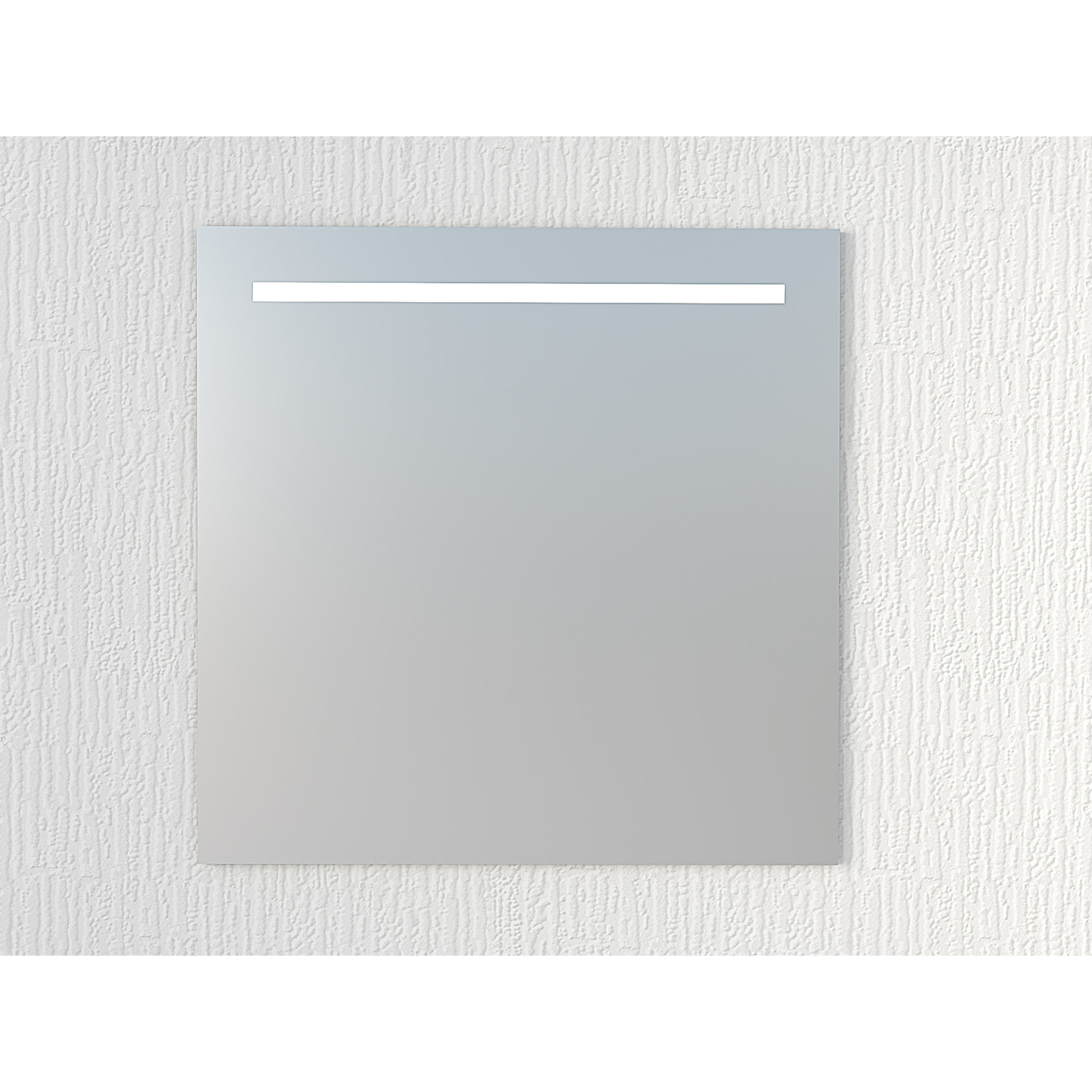 Miroir de salle de bain lumiére led horizontal Alday, 80x80cm