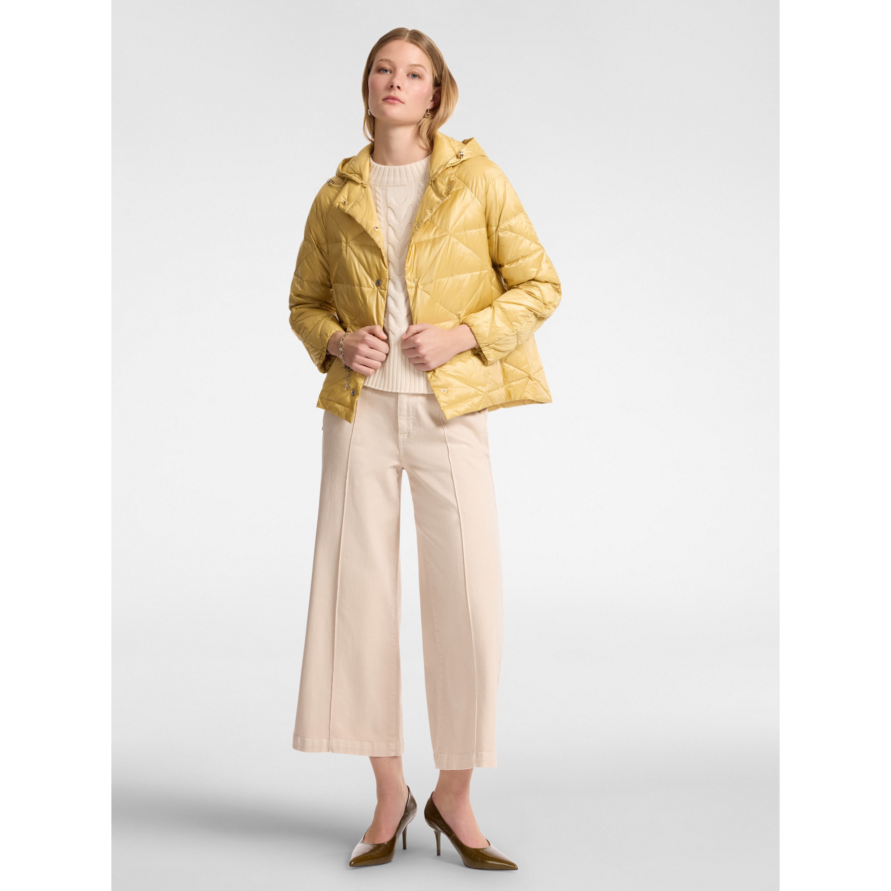 Elena Mirò - Piumino light weight trapuntato - Giallo