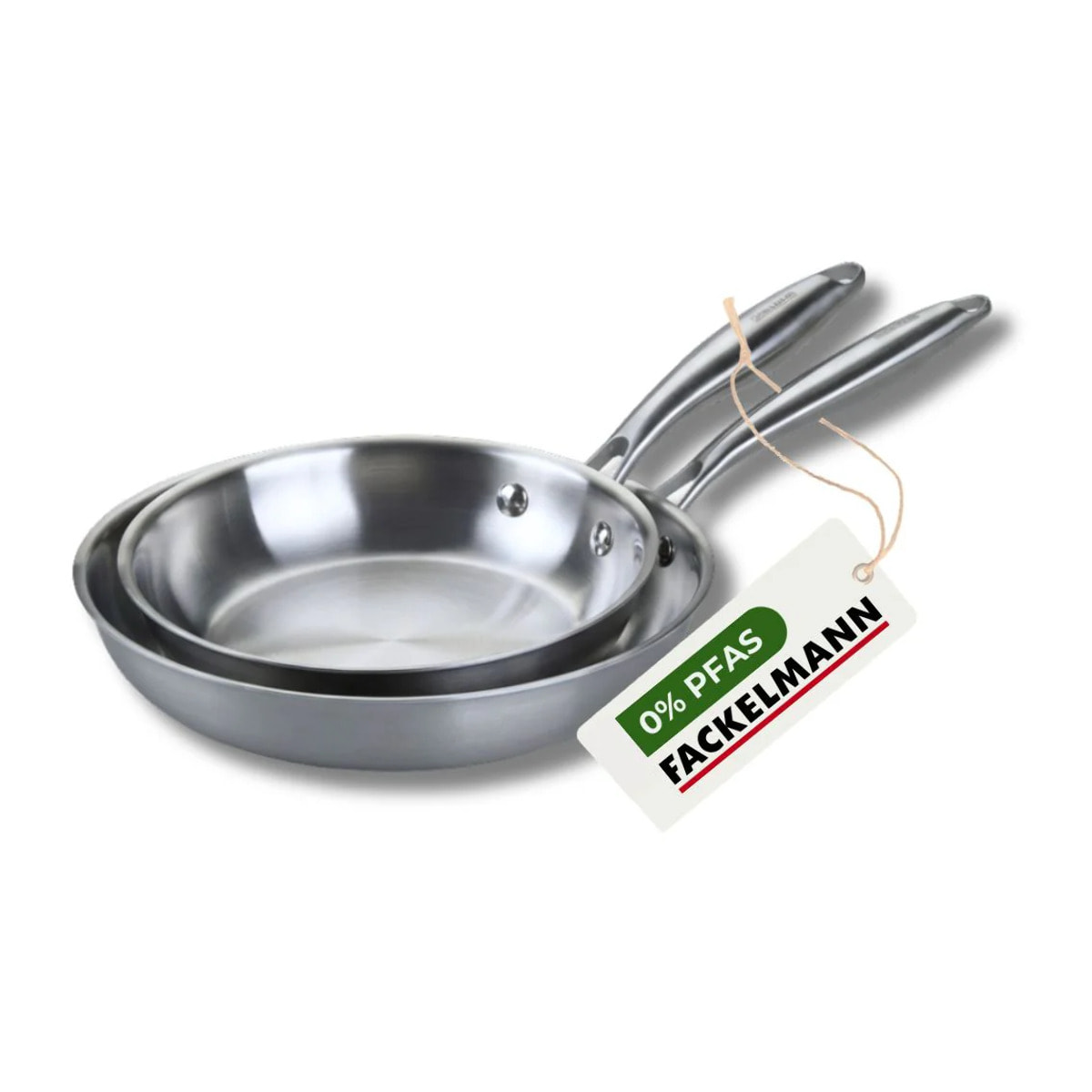 2 poêles inox 18/10 Triply Fackelmann Vita3