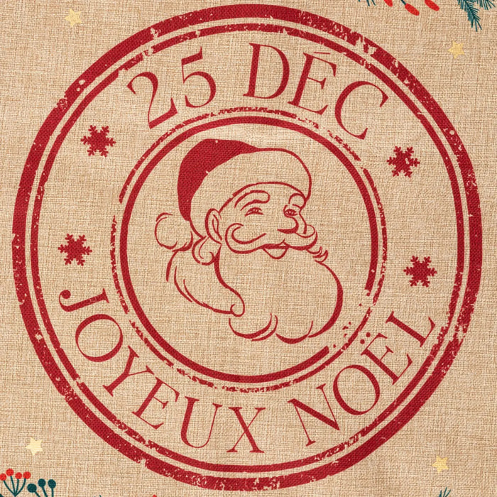 Hotte Poinsettia Imprimée 50 x 70 cm