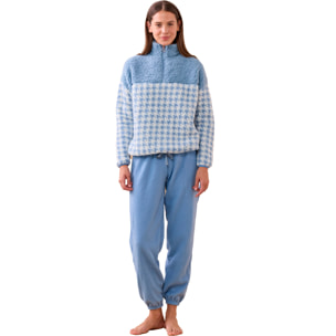 Pigiama donna pullina in eco pelliccia con zip Noidinotte