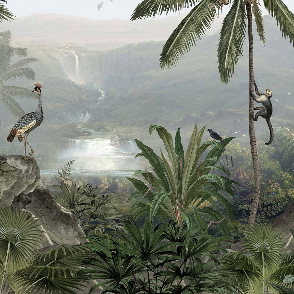 Papier peint le secret de la jungle Intissé