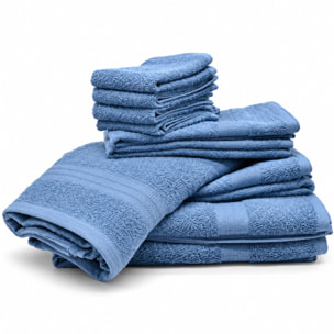 BASSETTI Set 5 Asciugamani in 100% Cotone