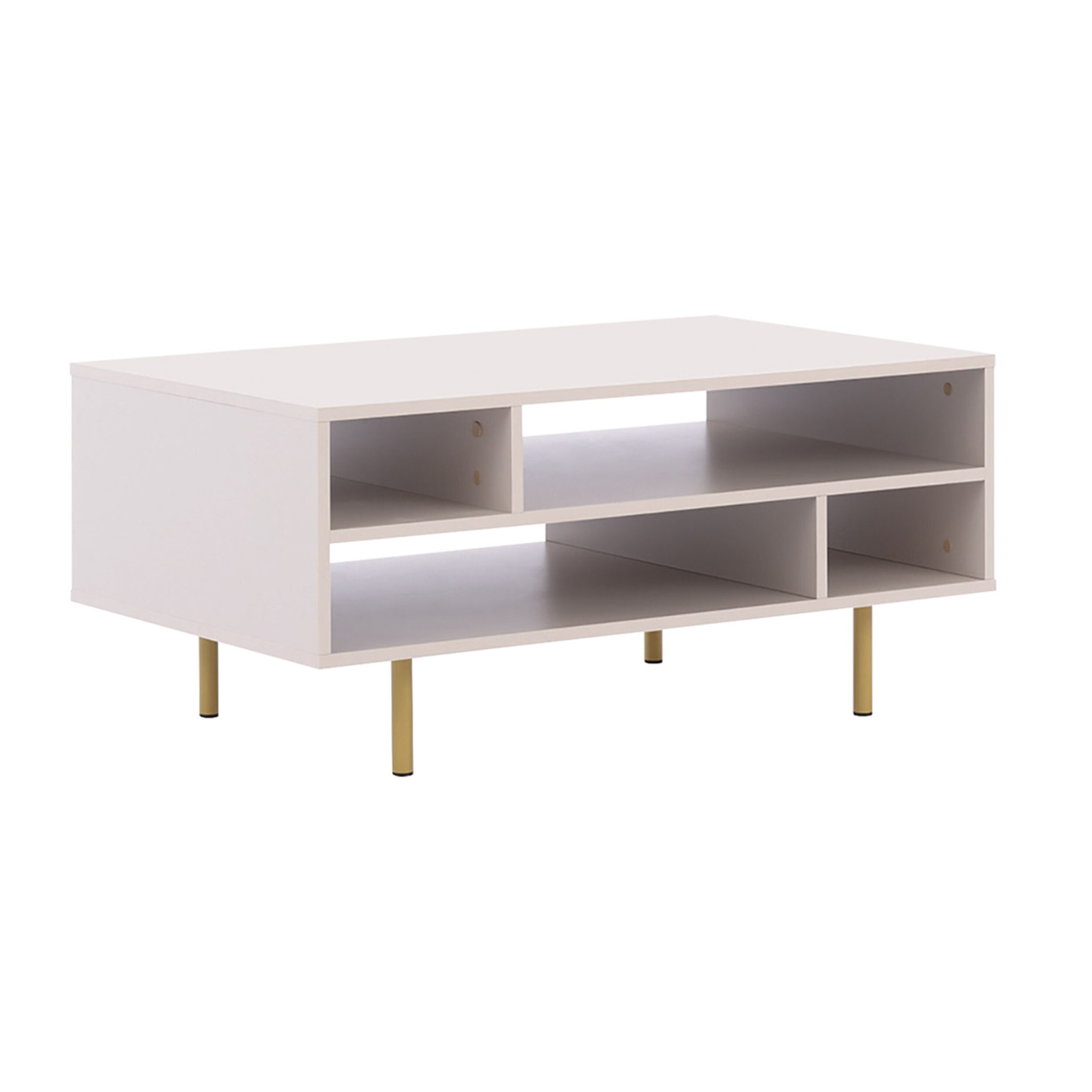 Monica - table basse - beige - 5 niches - 100 cm - Beige