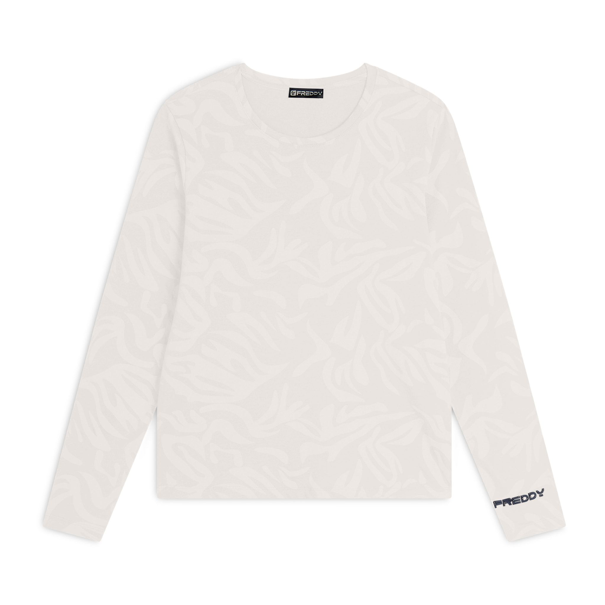 T-shirt donna comfort fit manica lunga con stampa floreale