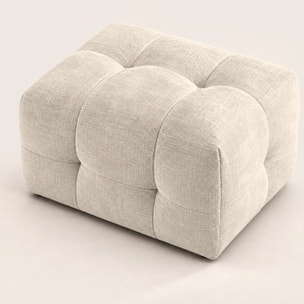 Diane - pouf en velours texturé - Beige