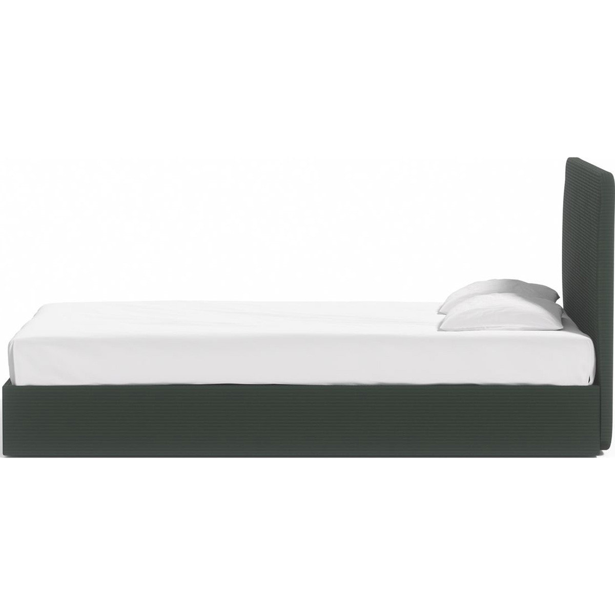 Lit adulte en velours côtelé avec tête de lit - ENZO