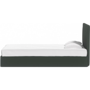 Lit adulte en velours côtelé avec tête de lit - ENZO