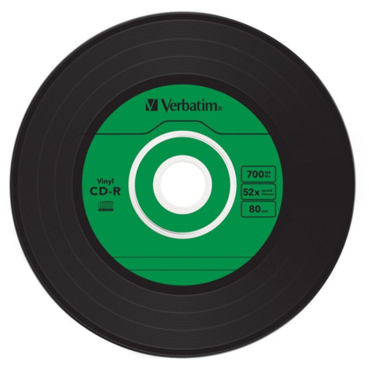 CD vierge VERBATIM CD-R Data Vinyl 700MB 10PK Slim 52x