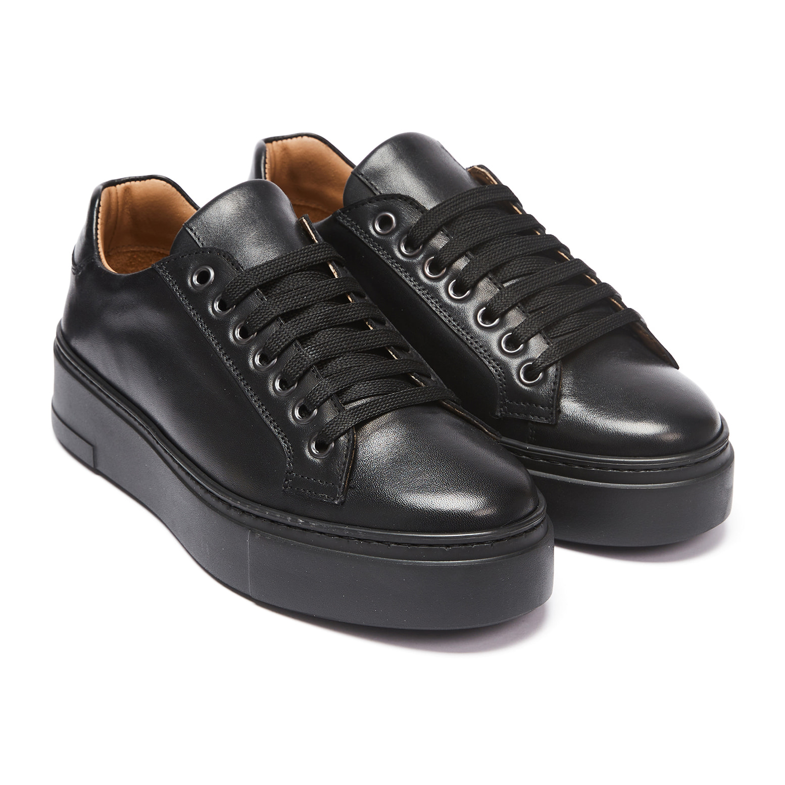 Classic Lace-up Sneaker British Passport Nero