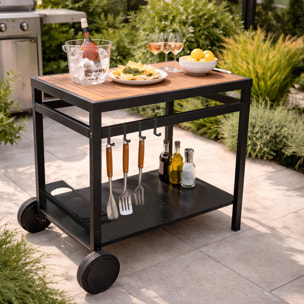 Desserte AVEIRO noire pour plancha