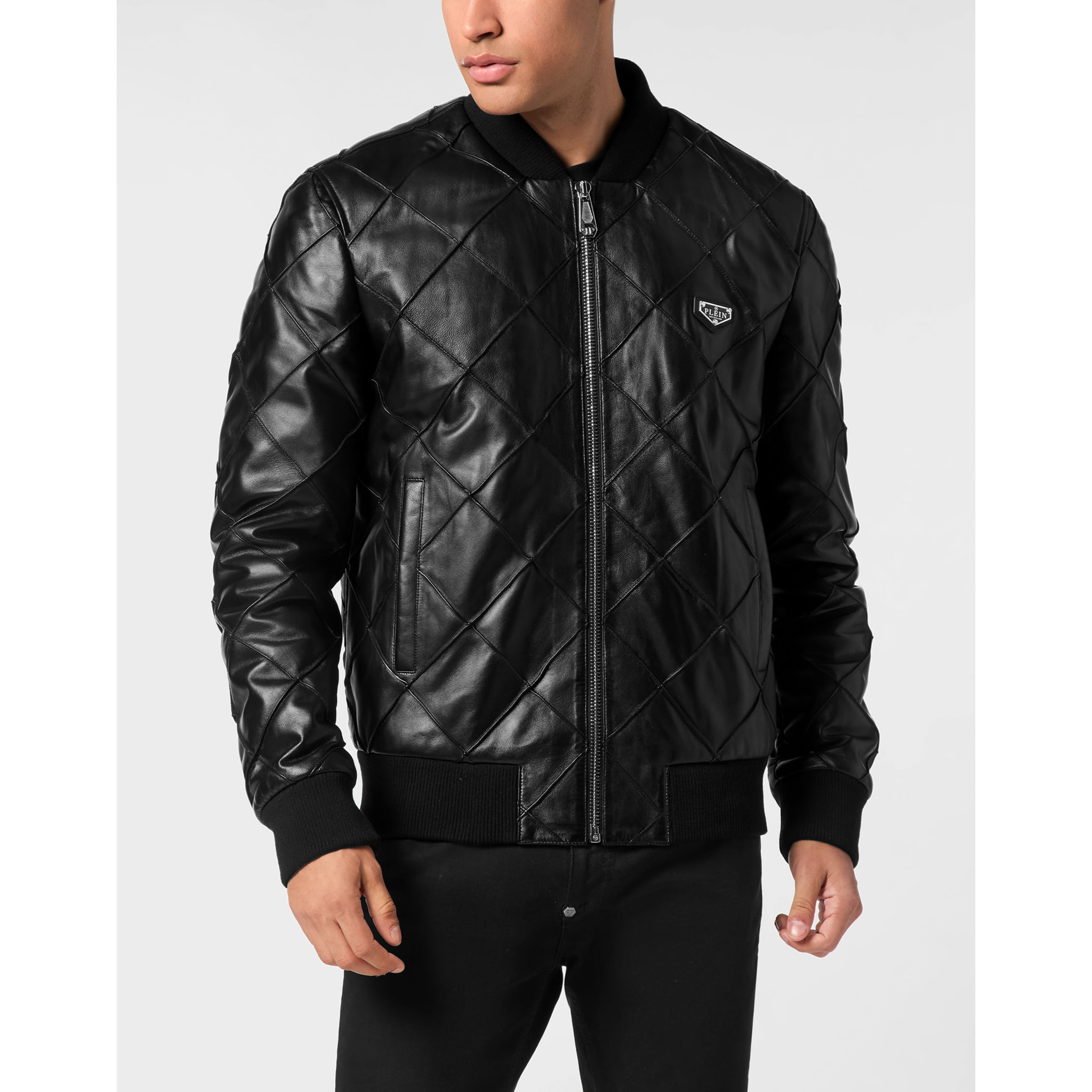 PHILIPP PLEIN Bomber de cuero