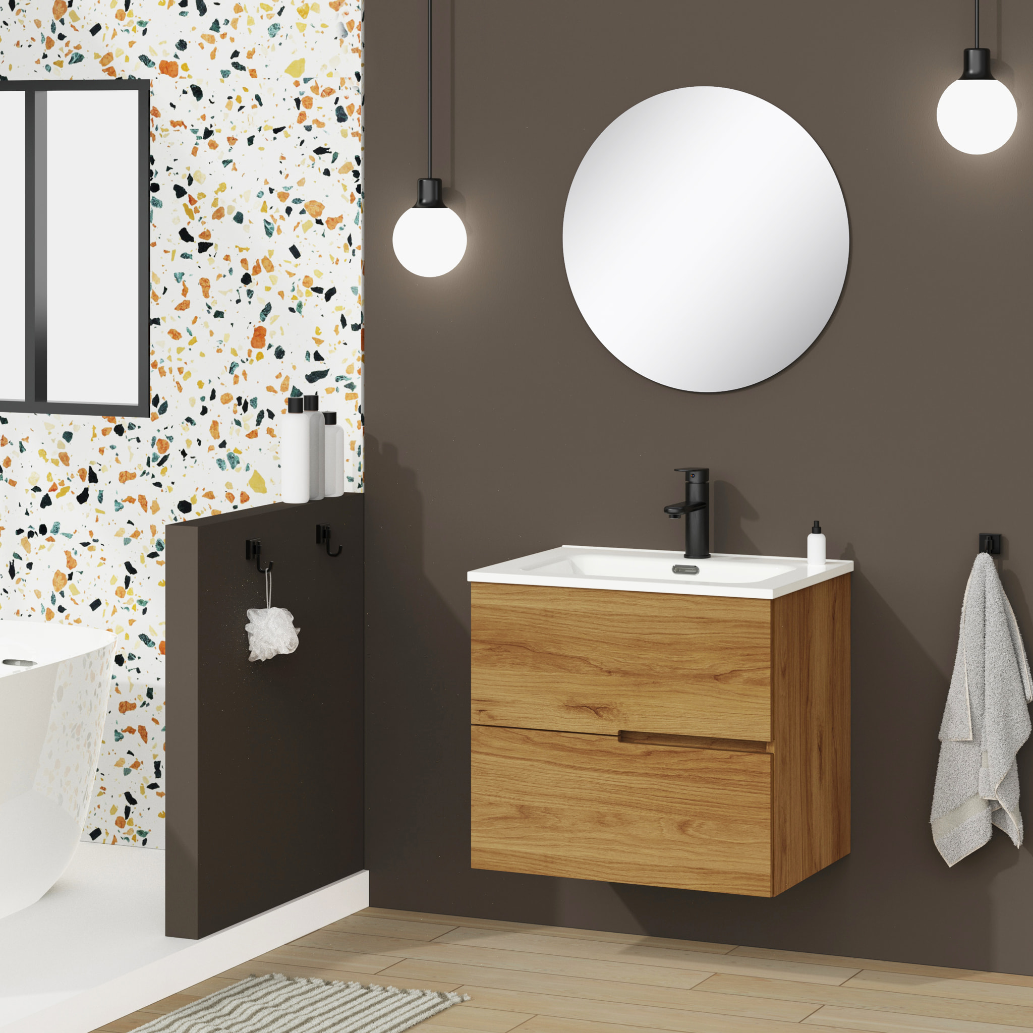 Ensemble de salle de bain MEMPHIS 2C, Alday, 70 cm, Teka
