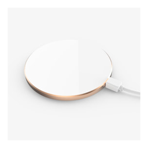 Chargeur induction blanc avec contour gold