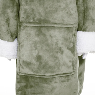 Plaid sweatshirt "Dinosaure" vert pour 3 à 10 ans
