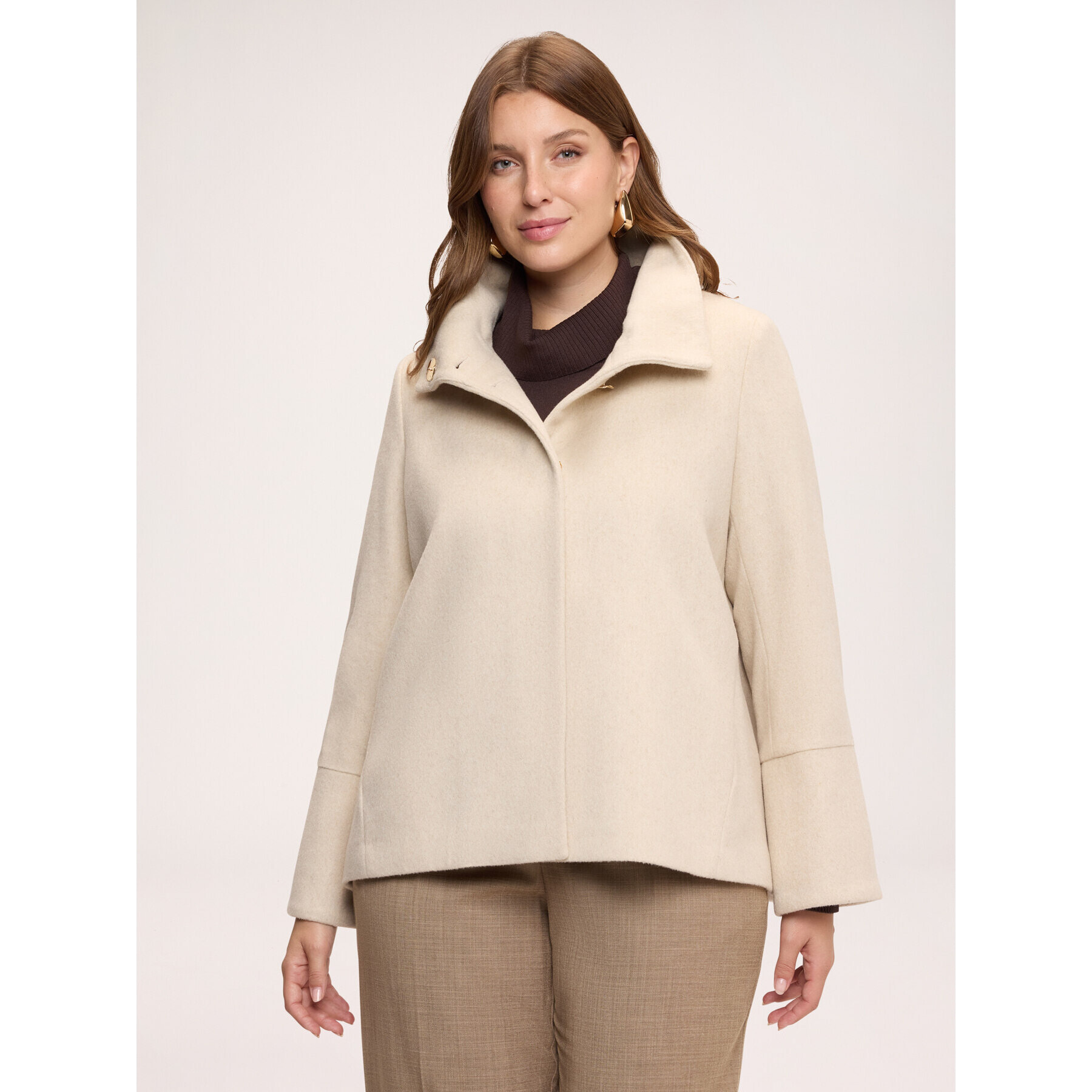 Fiorella Rubino - Cappotto / cappa in misto lana - Bianco