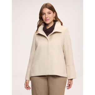 Fiorella Rubino - Cappotto / cappa in misto lana - Bianco