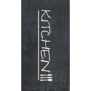 Stampa - tapis de cuisine kitchen antidérapant et lavable en machine à 30°C, anthracite