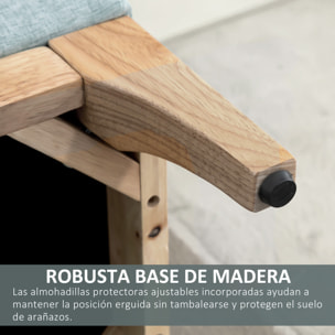 Baúl de Almacenaje para Dormitorio 72L Puff Almacenaje Tapizado en Lino Banco de Almacenaje con Patas de Madera y Almohadillas Ajustables para Entrada Salón 110x39x45 cm Verde Claro