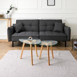 Tables Gigognes En Verre Trempe Galet X2