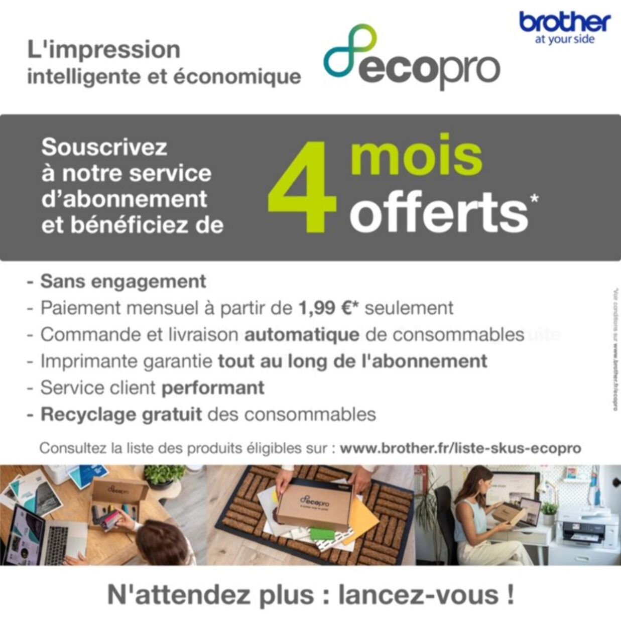 Imprimante jet d'encre BROTHER DCP-J1200WE éligible à Ecopro