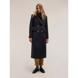 Motivi - Cappotto doppiopetto in panno misto lana - Grigio