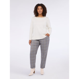 Fiorella Rubino - Pantalones Ballon estampado cuadros - Gris