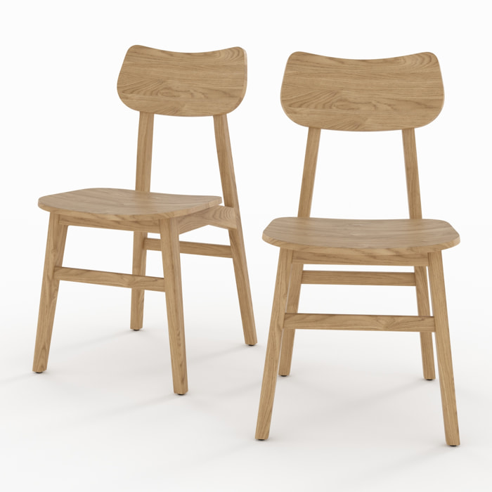 Lot de 2 chaises en bois massif de mindi - Kawi