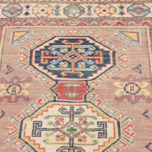 Tapis salon géométrique, noué main en laine, INEJ