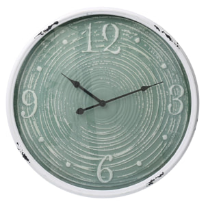 Orologio Vacchetti in metallo bordo bianco verde cmø48x6