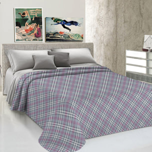 Copriletto di cotone scotty grigio 100% cotone