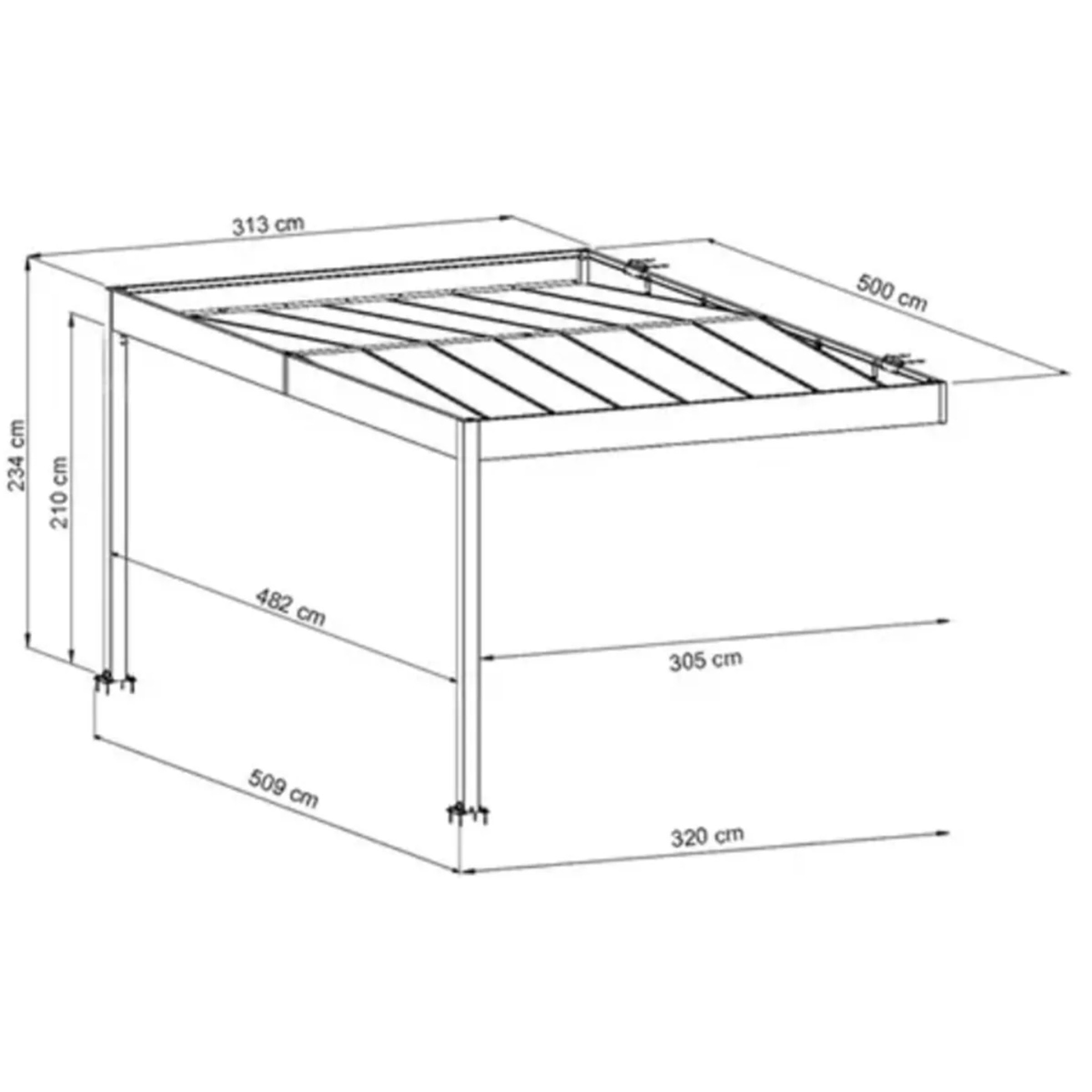 Carport adossé aluminium Blanc Trigano - LIBECCIO WALL - 16 m²