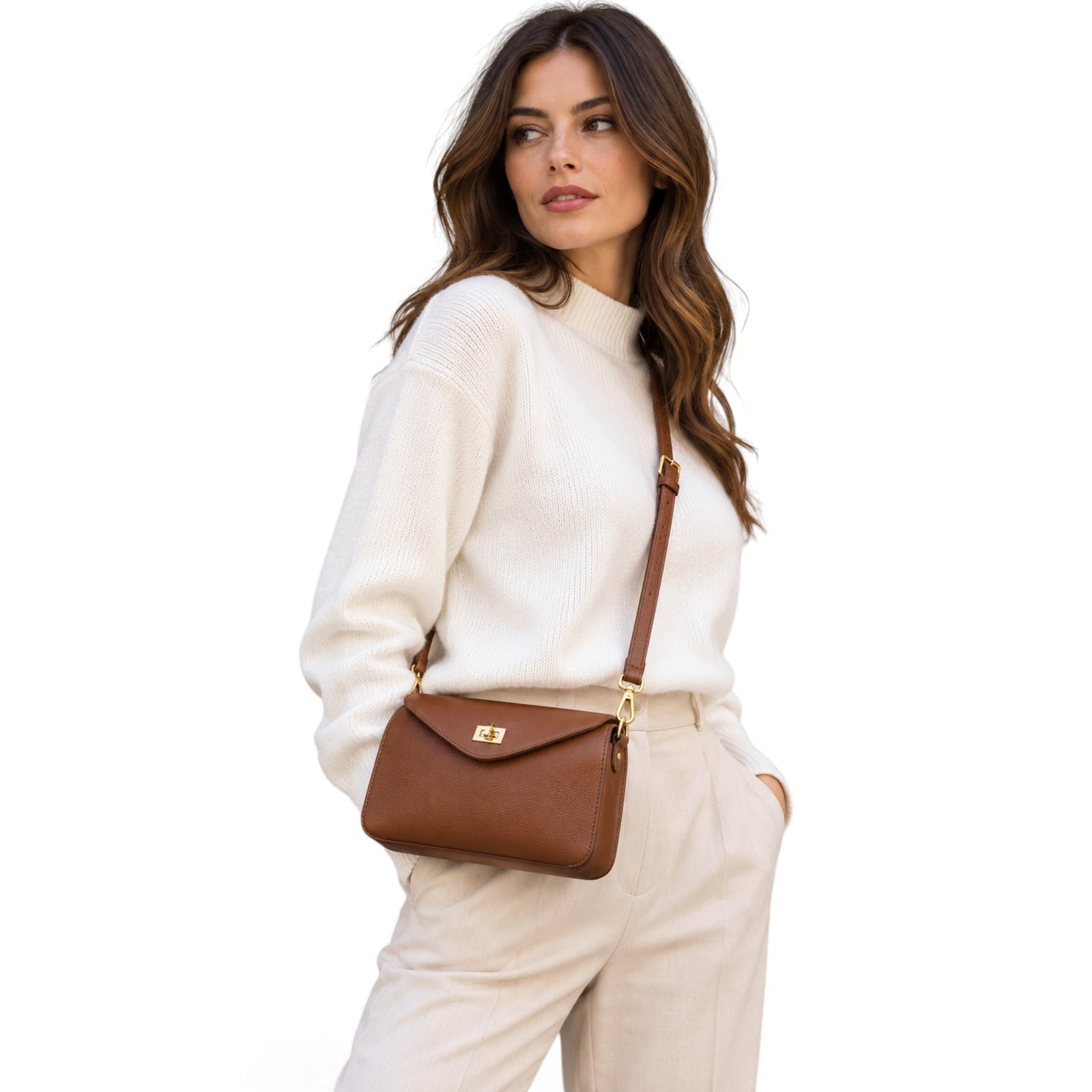 Borsa a tracolla Cheval Firenze Selene Cuoio