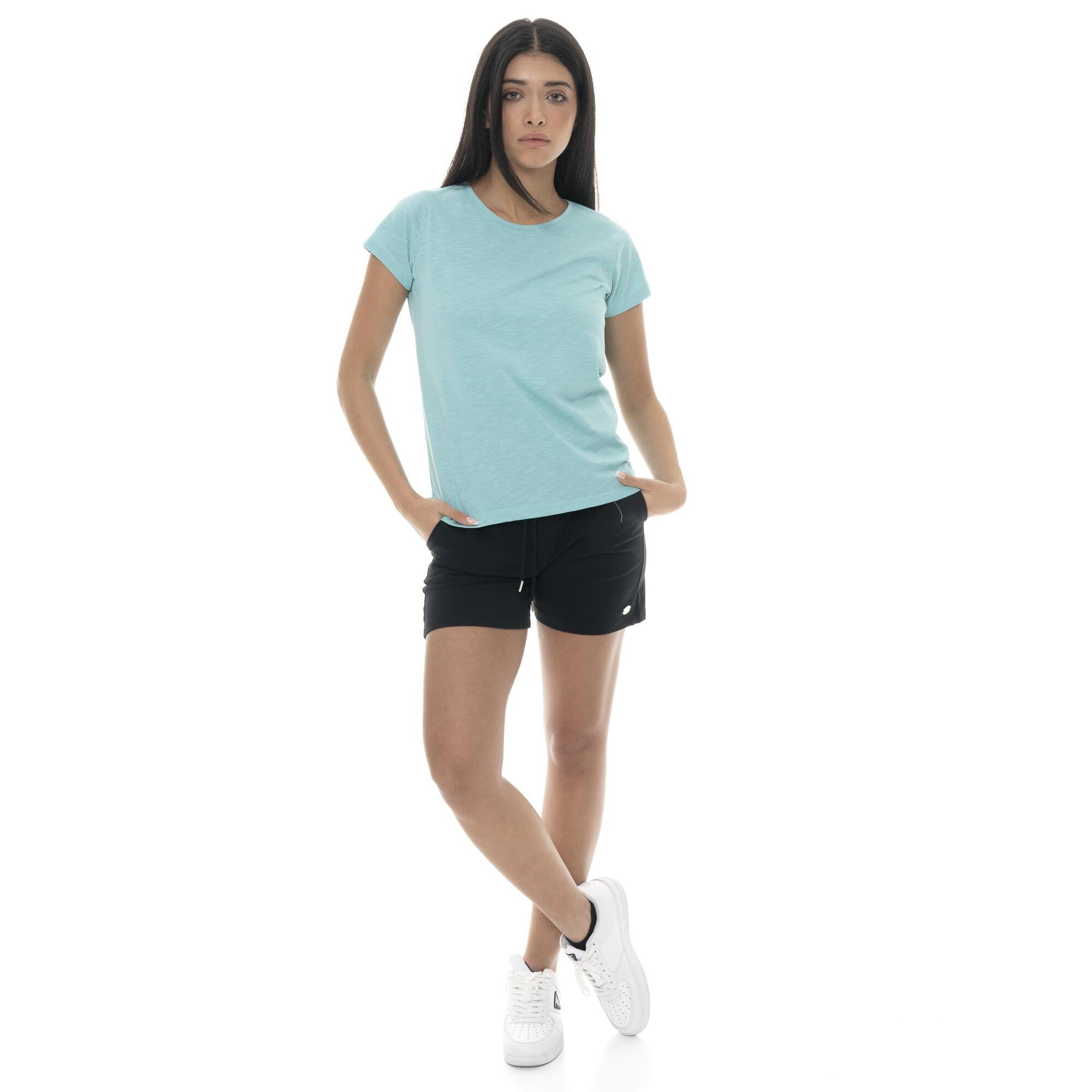 Pantalón corto de mujer Leone Basic de algodón elástico