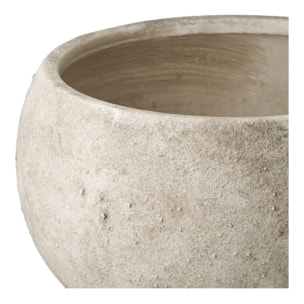 Portavaso in ceramica grigia a coppa larga su base ø26x19,5 cm