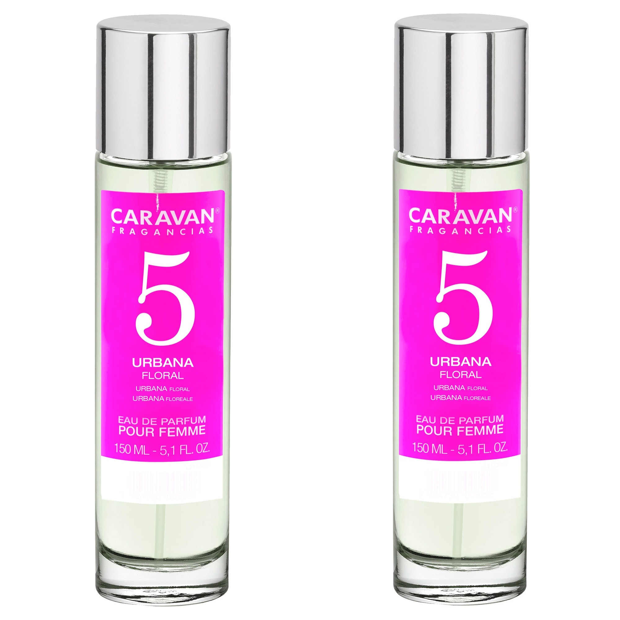 Caravan fragancias set de 2 frascos perfume de mujer nº5, de 150 ml