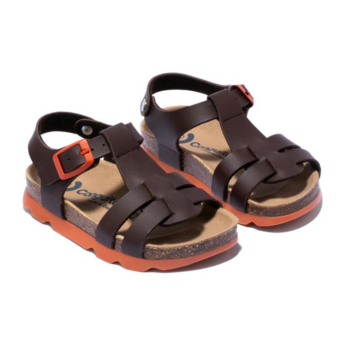 Sandalias Unisex Bio Hebilla en Marrón