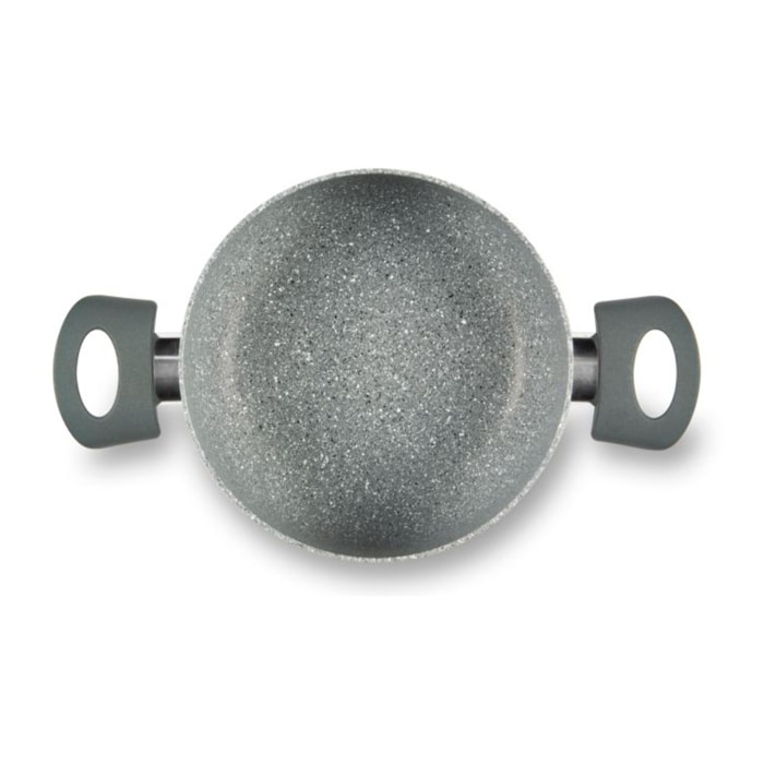 Casserole 20 cm Excelsa – Country Rock, Aluminium Antiadhésif Gris