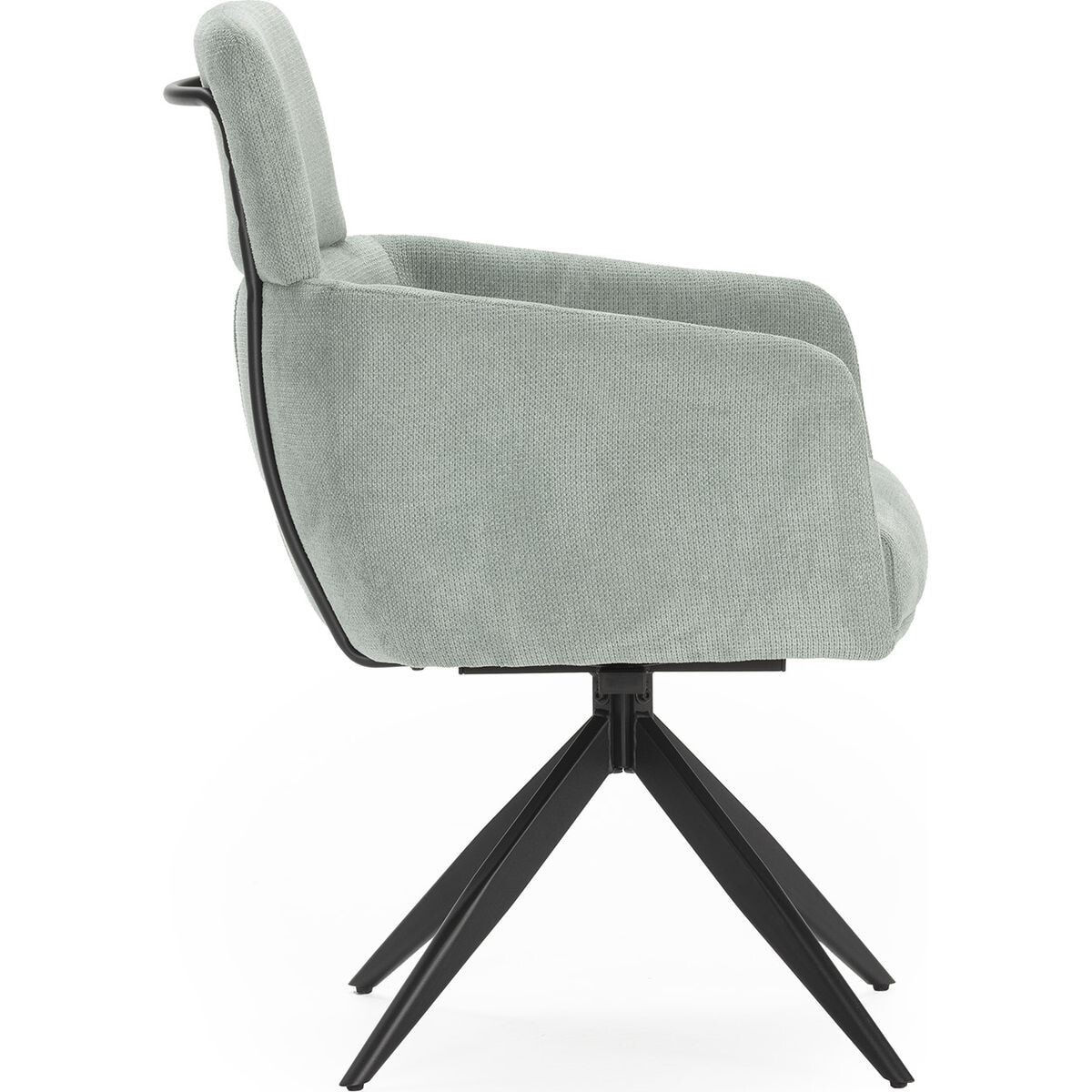 Lot de 2 fauteuils pivotants en tissu - ALVAR