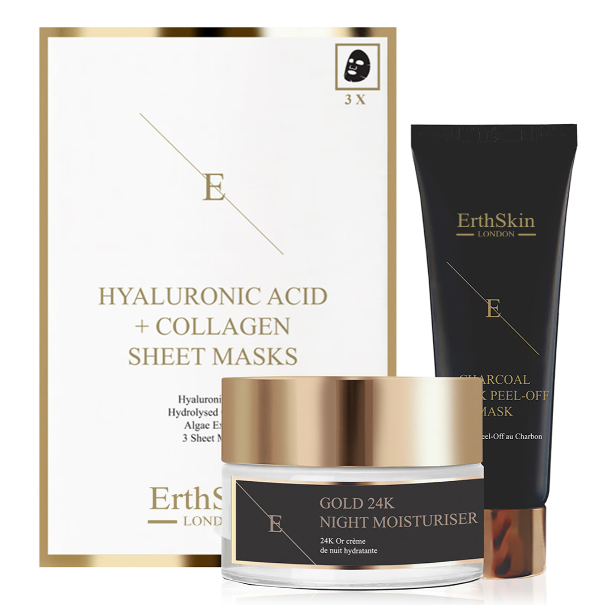 HIDRATANTE DE NOCHE ANTIARRUGAS + Mascarilla facial exfoliante + Mascarilla de colágeno