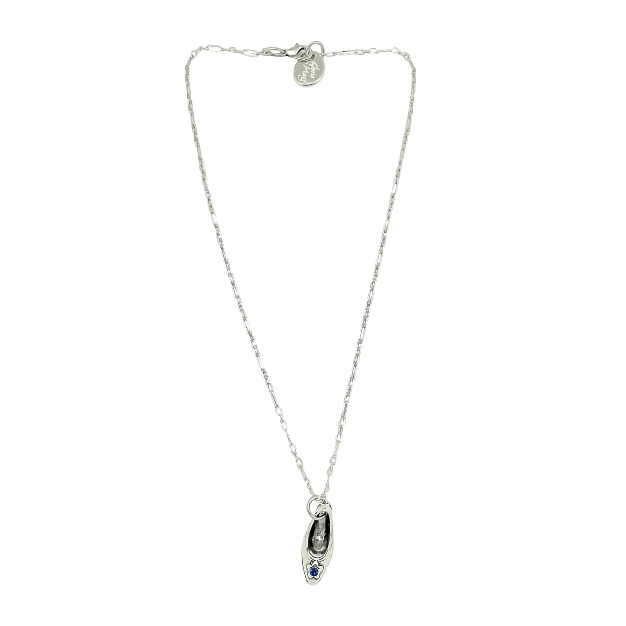 Collar "Cenicienta" azul y plata