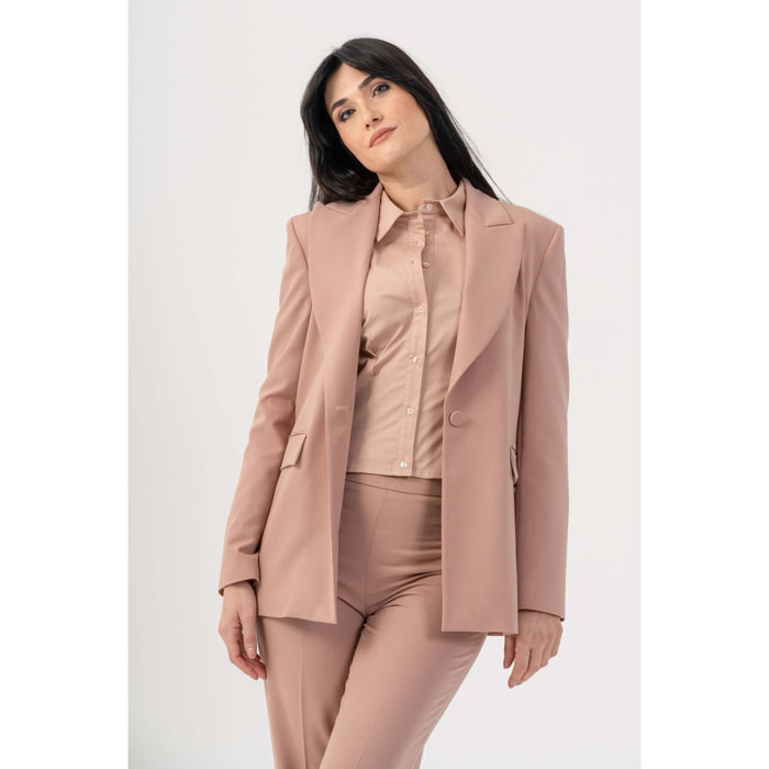 Kocca - Giacca monopetto con revers Donna, Tinta unita