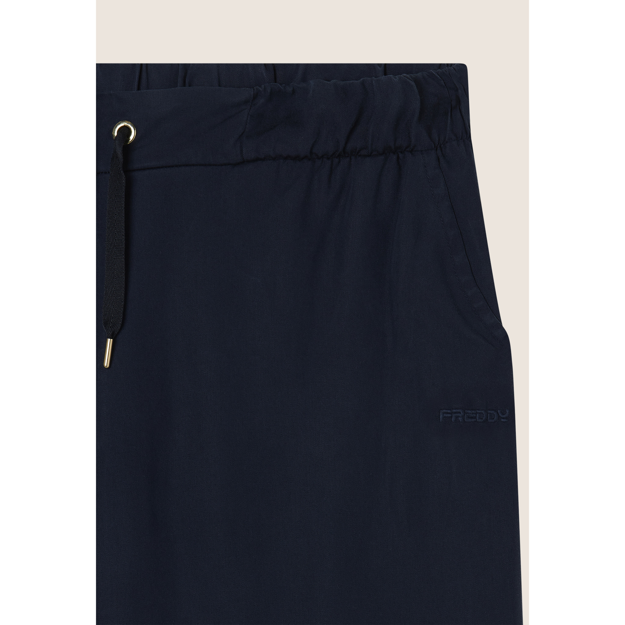 Pantaloni wide leg in Twill di Lyocell