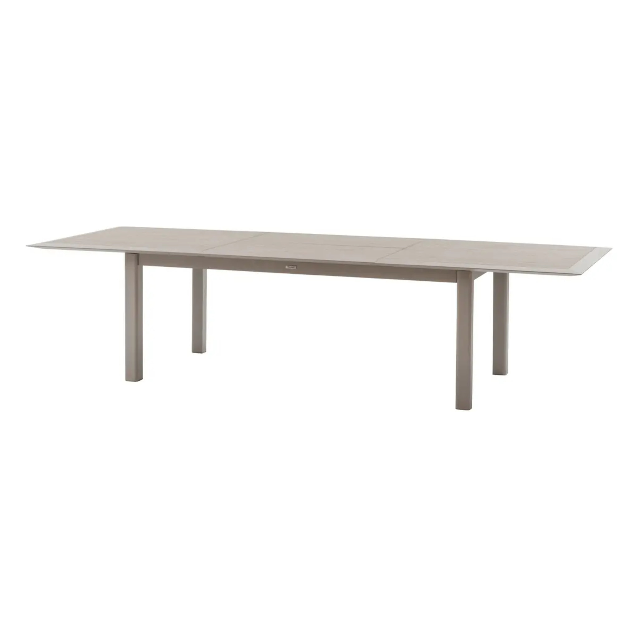 Table de jardin extensible "Allure" effet bois & avoine 12 places en aluminium