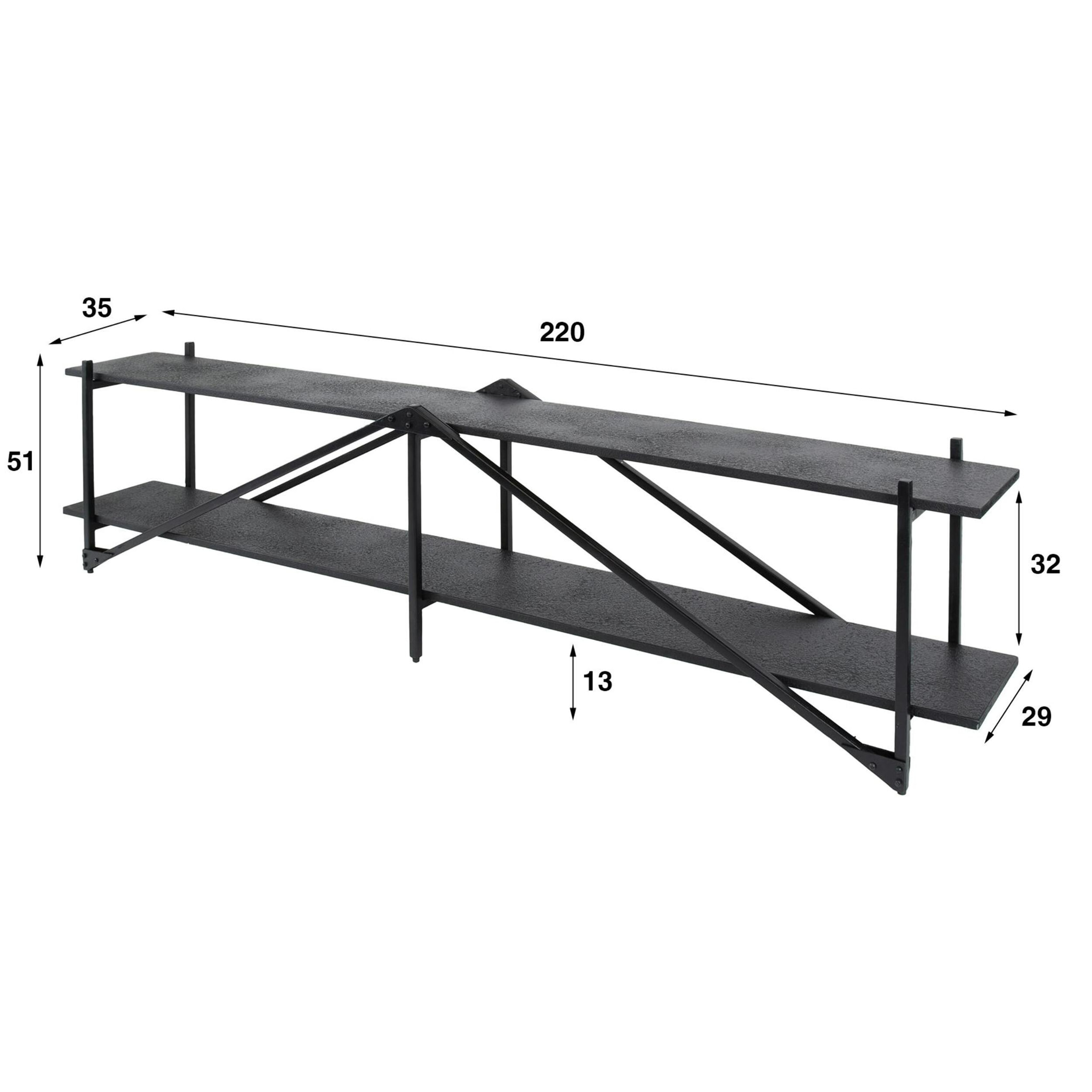 Banc tv moderne 2 niveaux 220 cm RALF